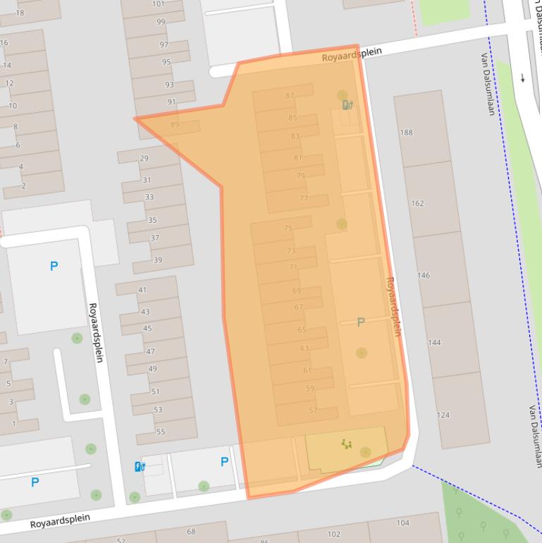 Kaart van postcodegebied 3123AL.