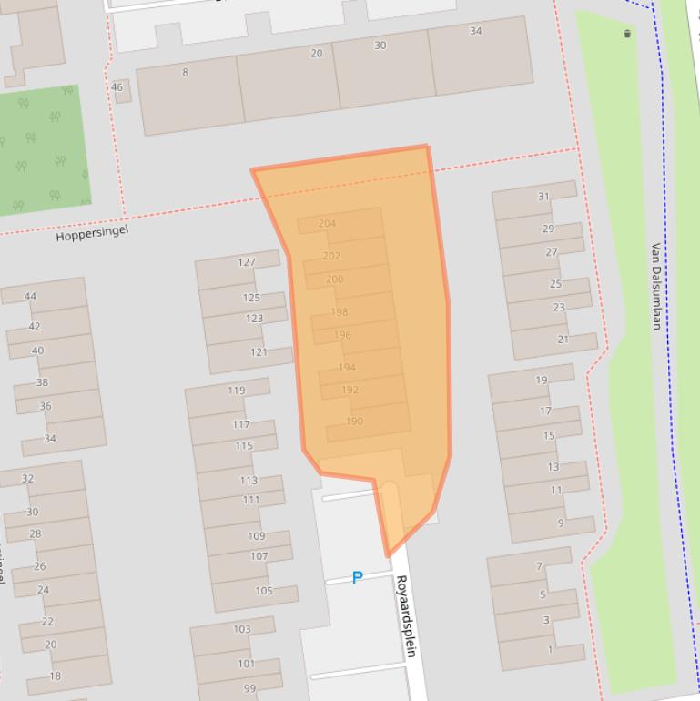 Kaart van postcodegebied 3123AT.