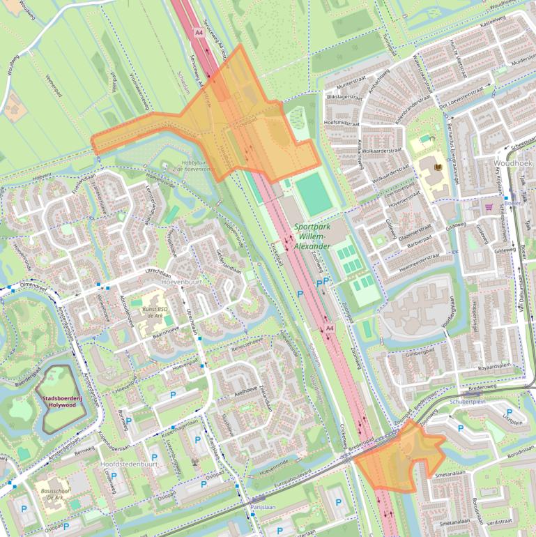 Kaart van postcodegebied 3123AZ.