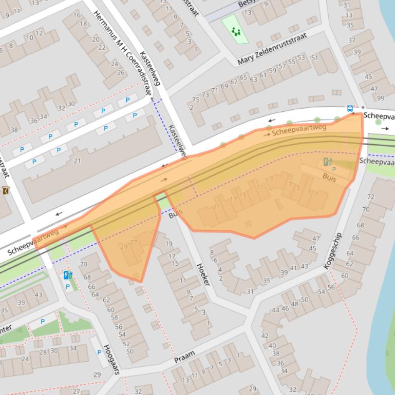 Kaart van postcodegebied 3123BD.