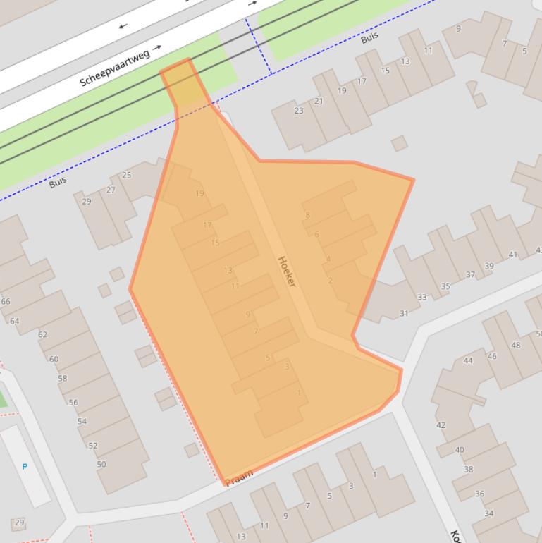 Kaart van postcodegebied 3123BH.