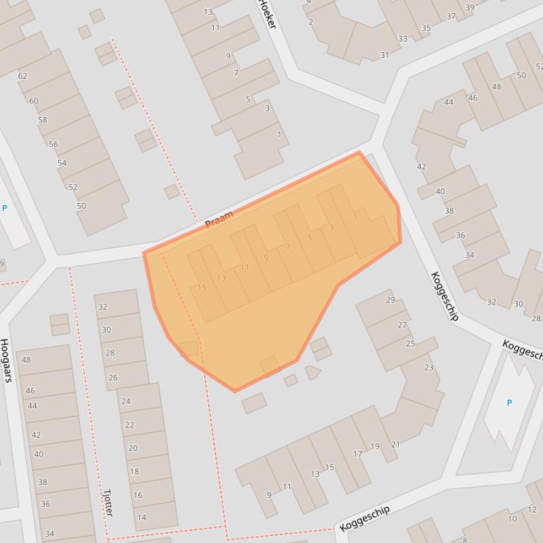 Kaart van postcodegebied 3123BL.