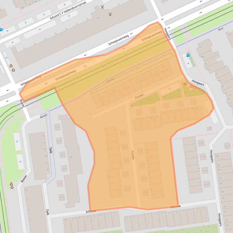 Kaart van postcodegebied 3123BM.