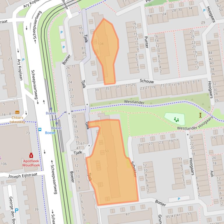 Kaart van postcodegebied 3123BT.