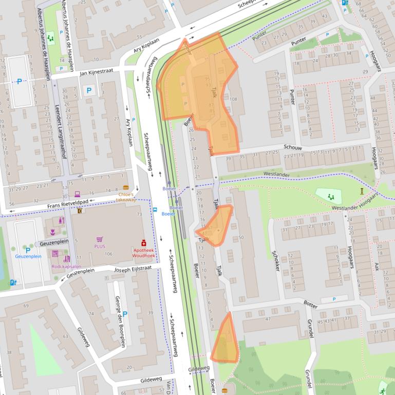 Kaart van postcodegebied 3123BV.