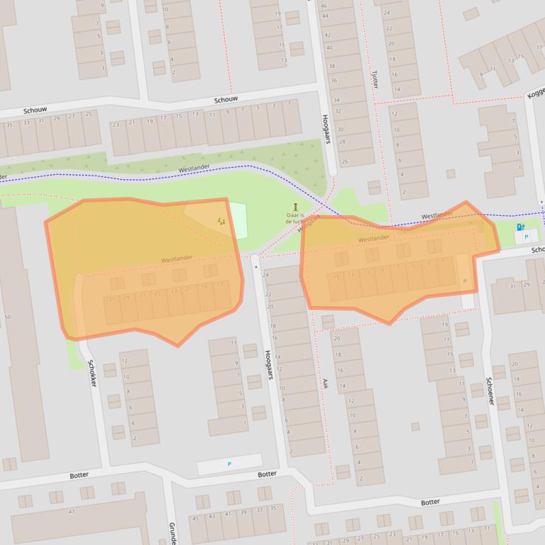 Kaart van postcodegebied 3123BX.