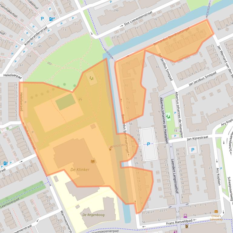 Kaart van postcodegebied 3123CC.