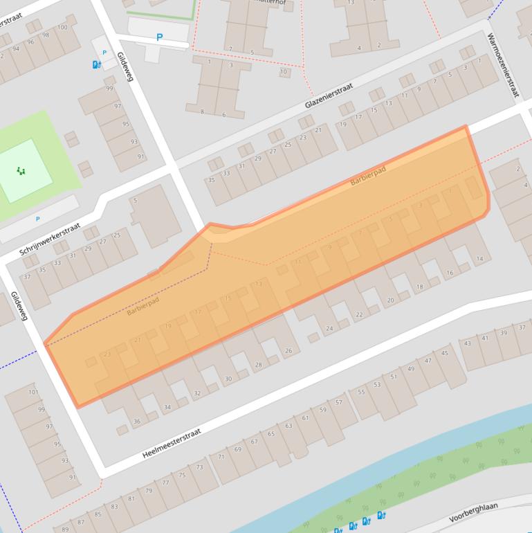 Kaart van postcodegebied 3123EA.