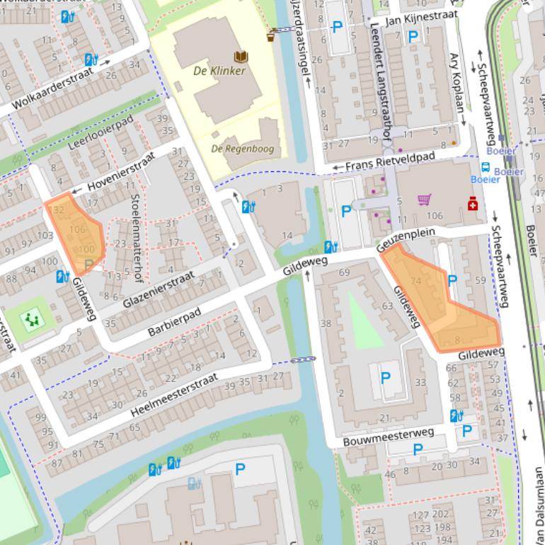 Kaart van postcodegebied 3123EC.