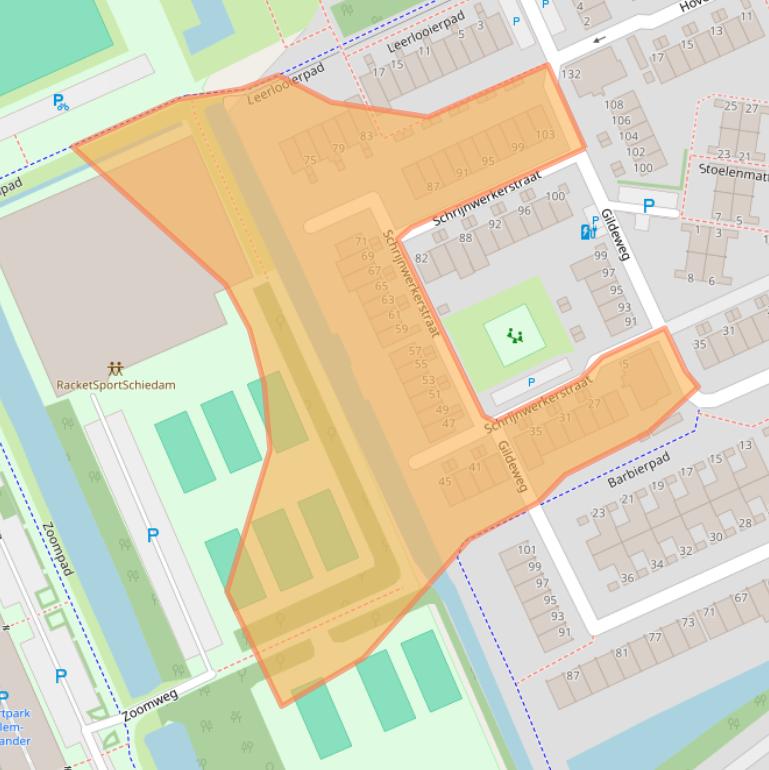 Kaart van postcodegebied 3123EJ.