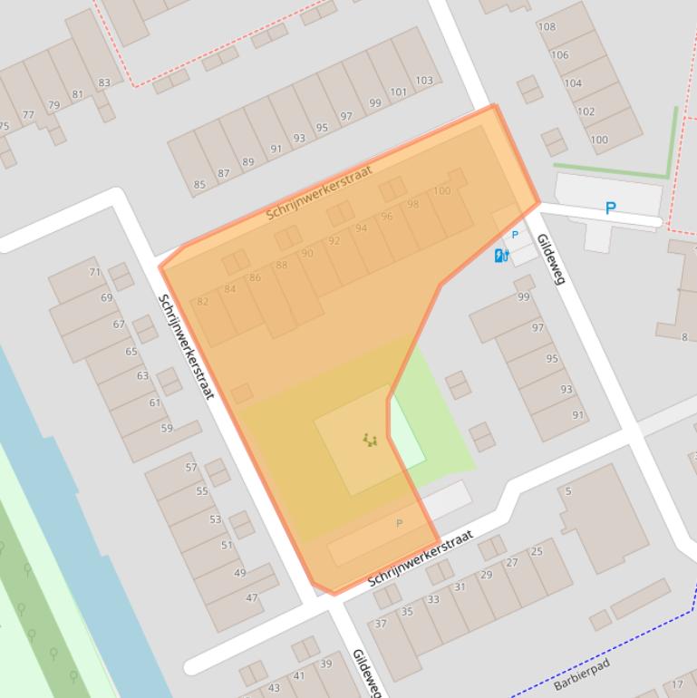 Kaart van postcodegebied 3123EK.