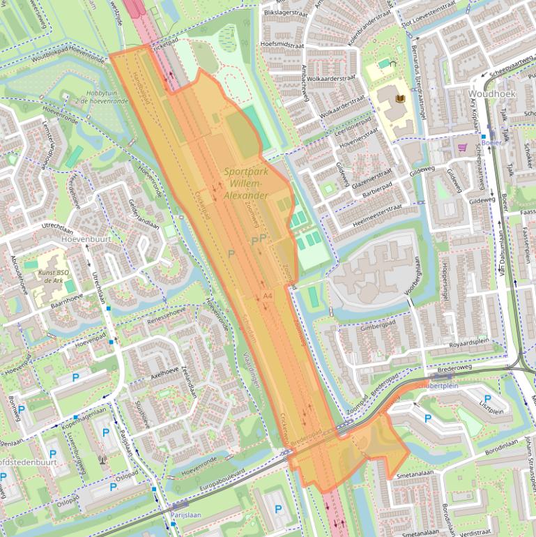 Kaart van postcodegebied 3123EP.