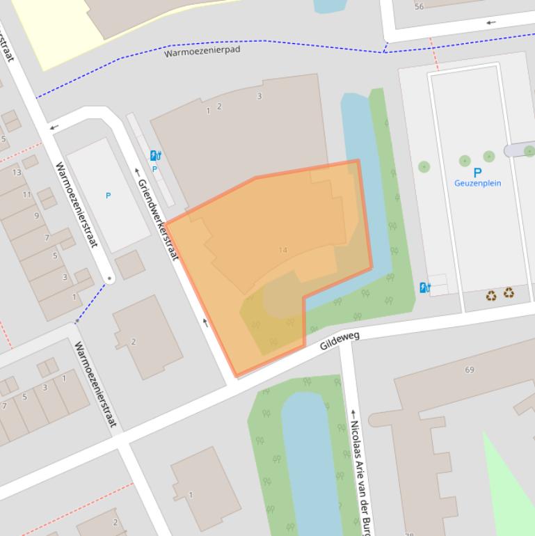 Kaart van postcodegebied 3123EV.