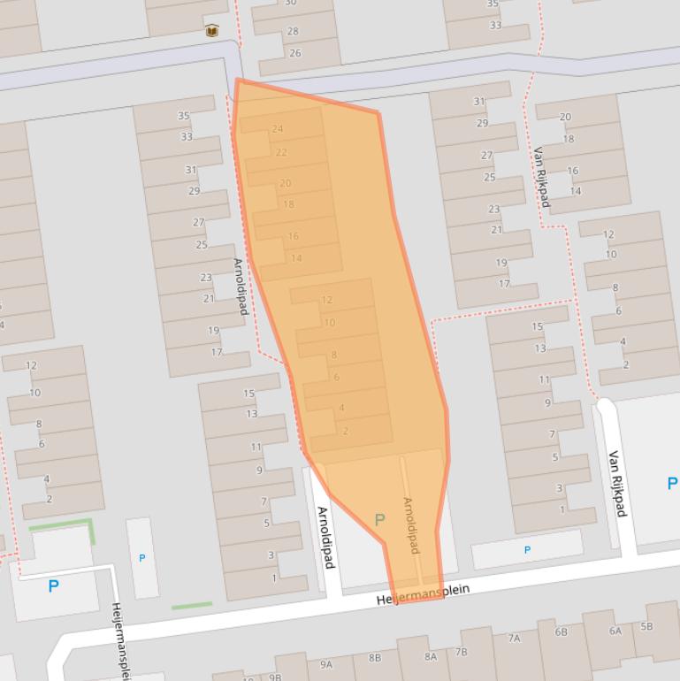 Kaart van postcodegebied 3123NC.