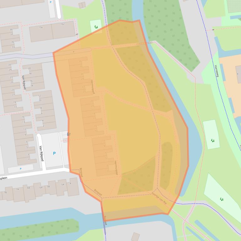 Kaart van postcodegebied 3123NP.