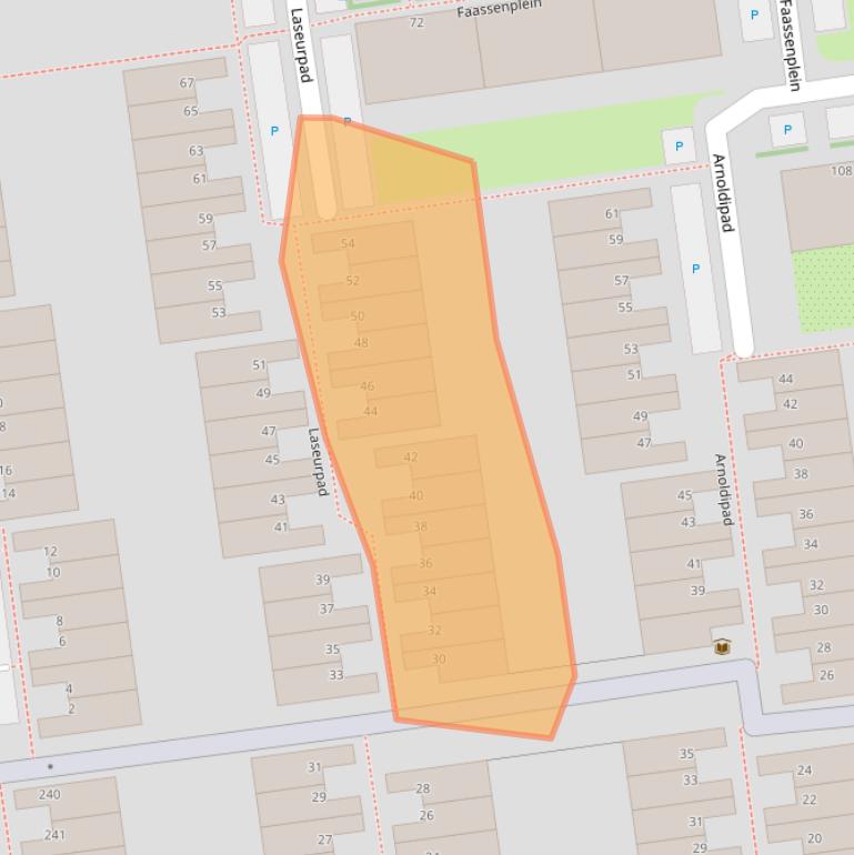 Kaart van postcodegebied 3123NV.