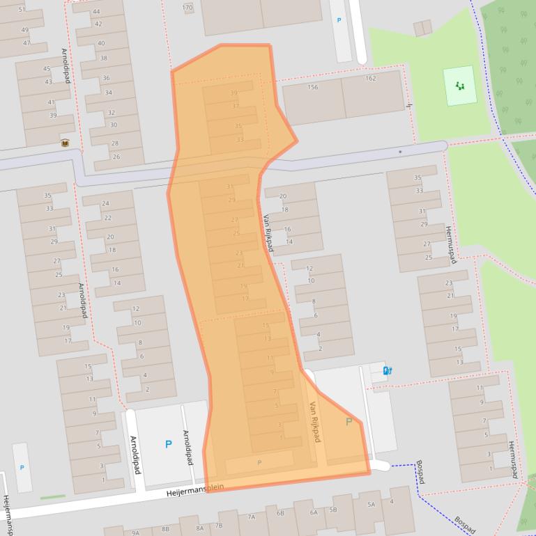 Kaart van postcodegebied 3123NW.