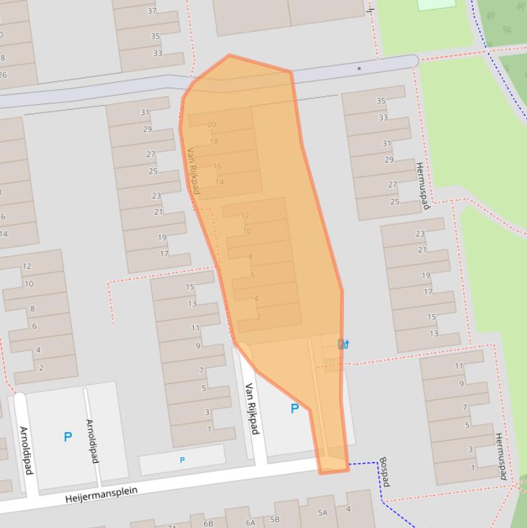 Kaart van postcodegebied 3123NX.
