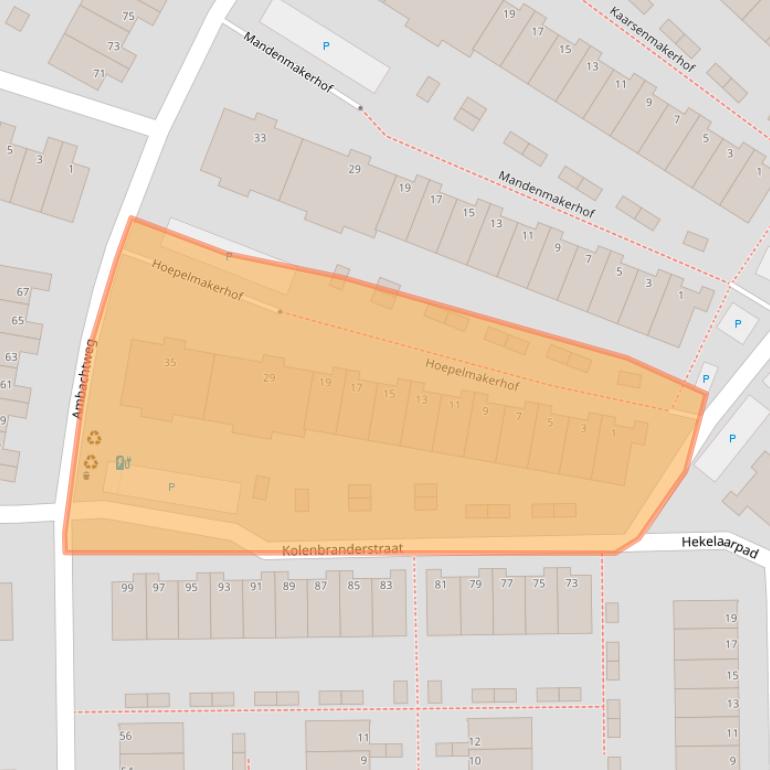 Kaart van postcodegebied 3123RA.