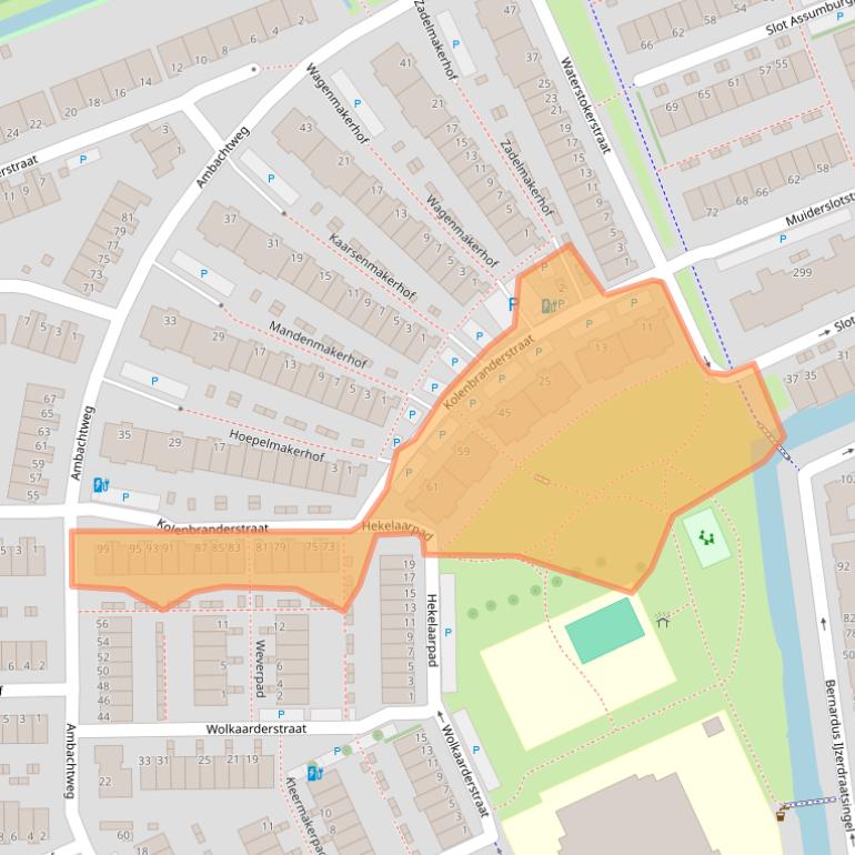 Kaart van postcodegebied 3123RC.