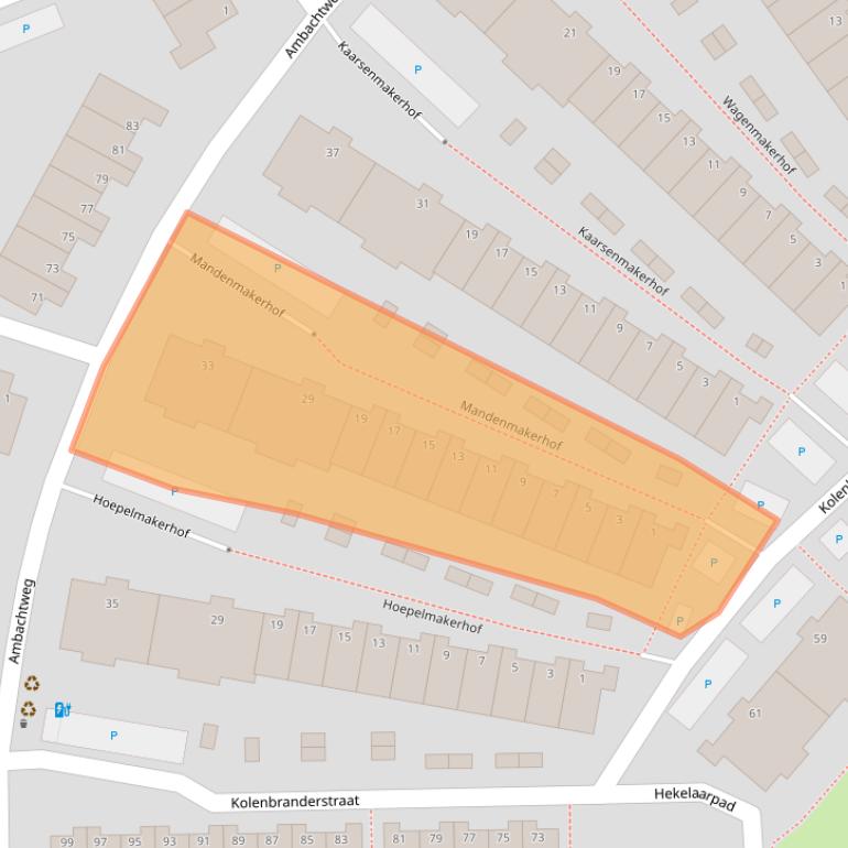 Kaart van postcodegebied 3123RD.