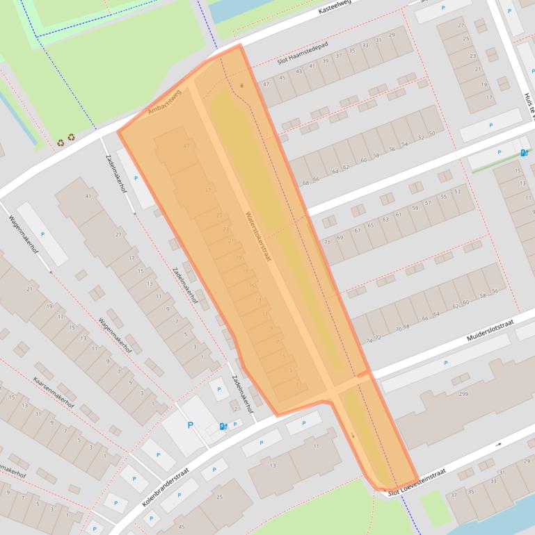 Kaart van postcodegebied 3123RG.