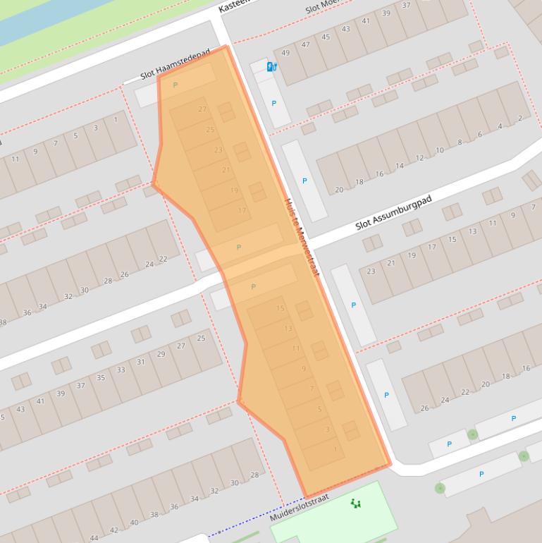 Kaart van postcodegebied 3123RJ.