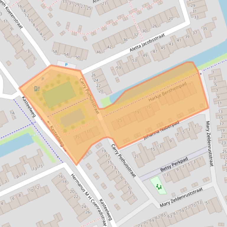 Kaart van postcodegebied 3123SB.