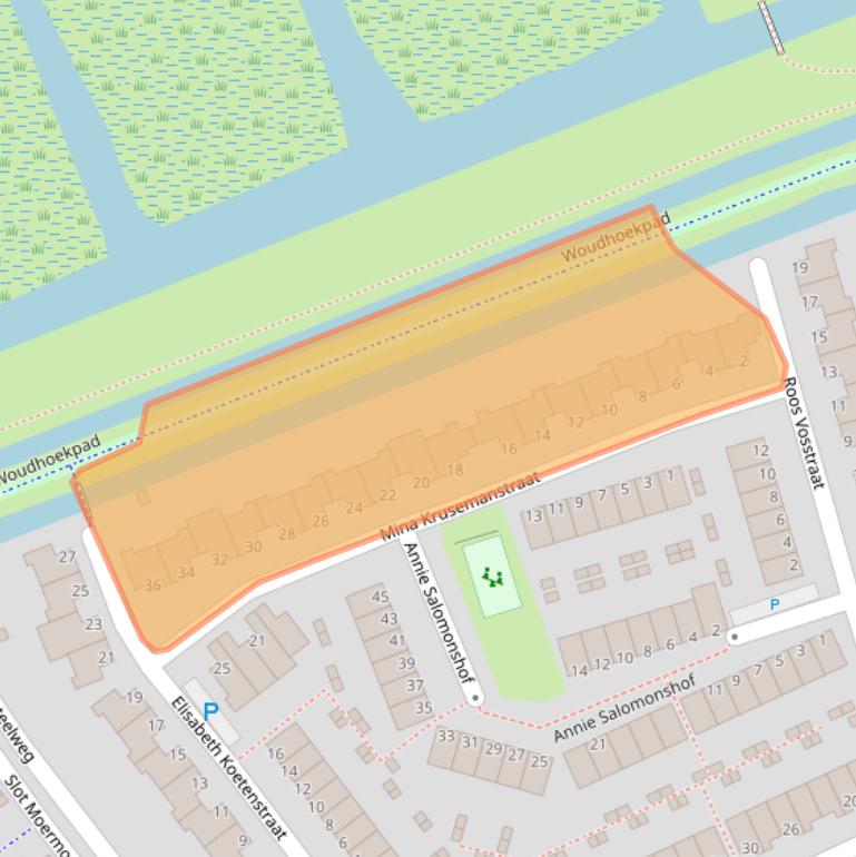 Kaart van postcodegebied 3123SJ.