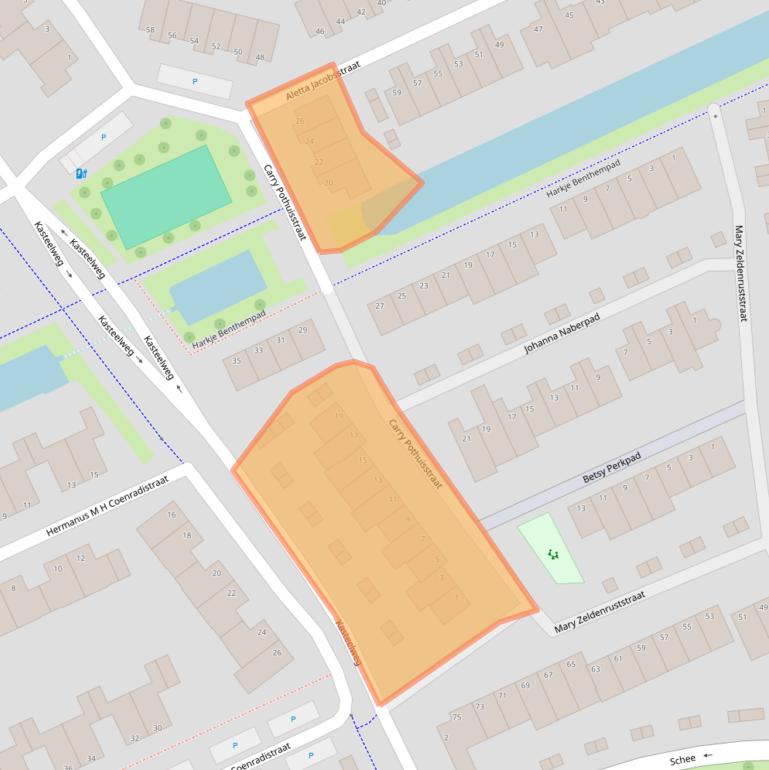 Kaart van postcodegebied 3123SM.