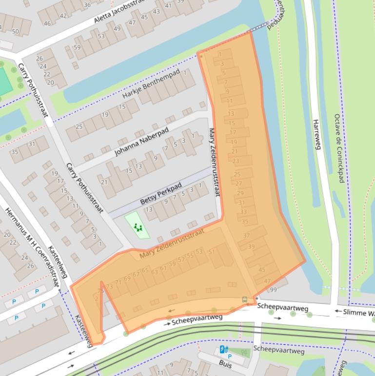 Kaart van postcodegebied 3123SP.