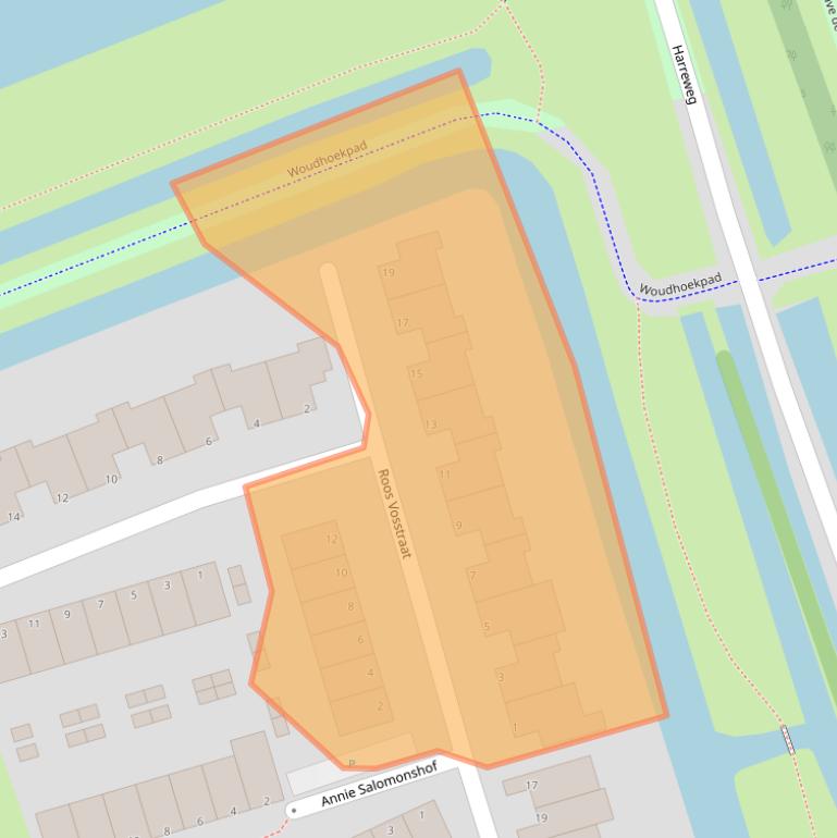 Kaart van postcodegebied 3123SV.