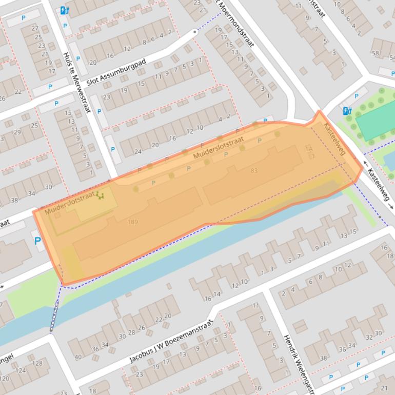Kaart van postcodegebied 3123TA.