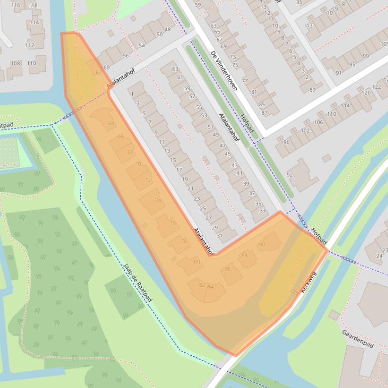 Kaart van postcodegebied 3124BC.