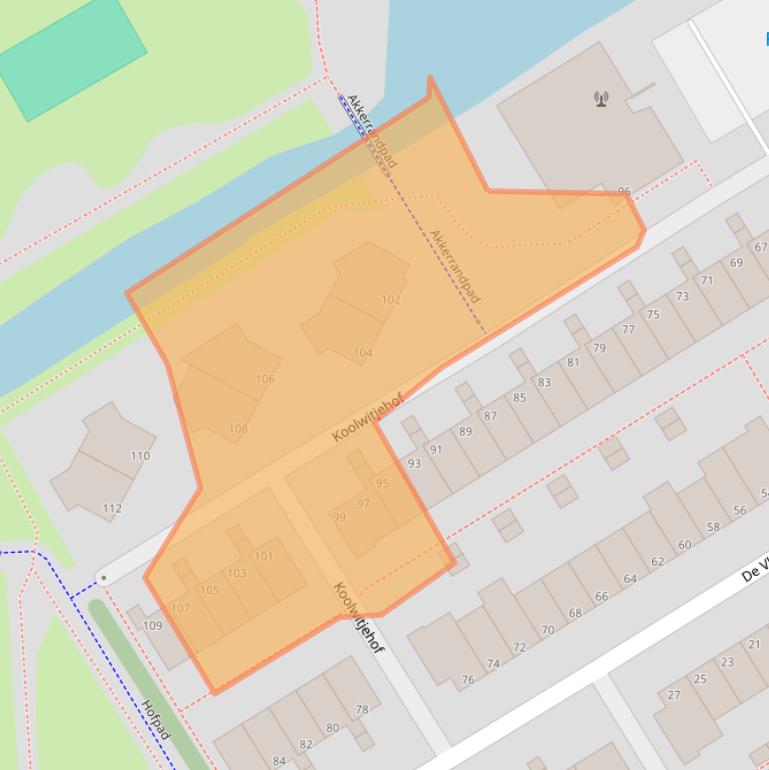 Kaart van postcodegebied 3124BL.