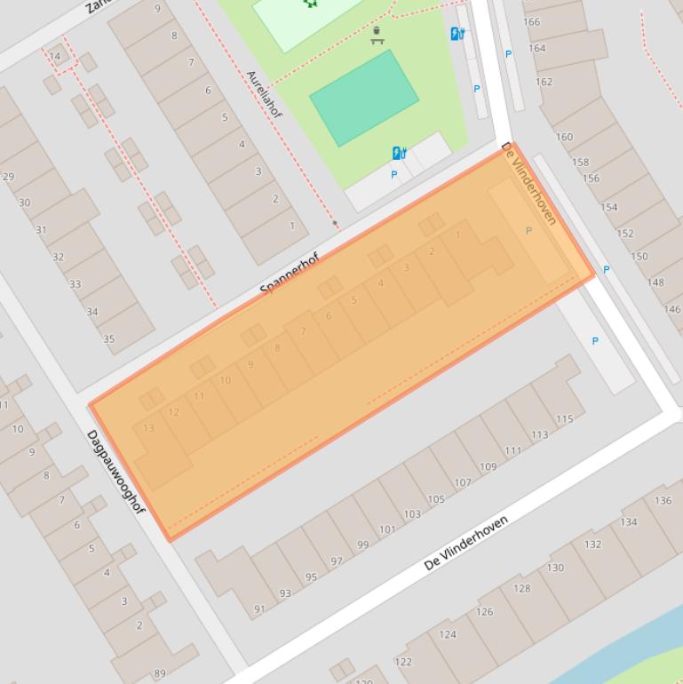 Kaart van postcodegebied 3124BP.