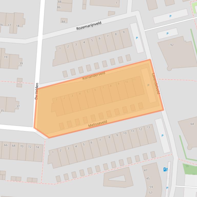 Kaart van postcodegebied 3124CC.