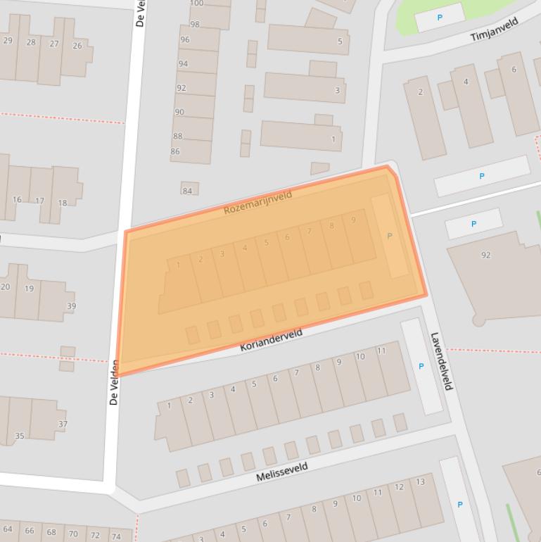 Kaart van postcodegebied 3124CD.