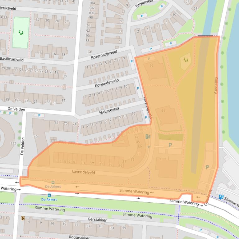 Kaart van postcodegebied 3124CH.