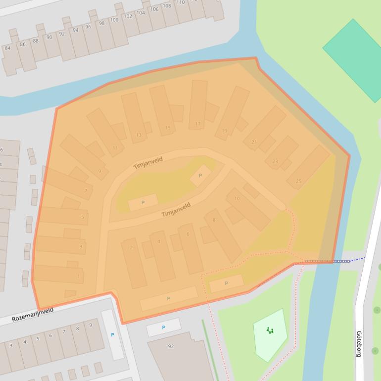 Kaart van postcodegebied 3124CL.