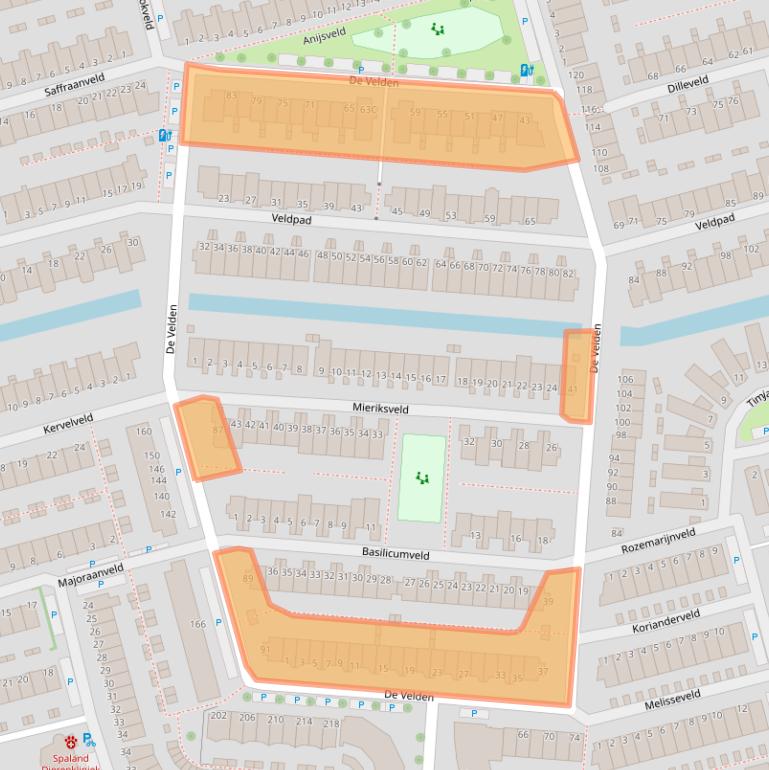 Kaart van postcodegebied 3124CN.