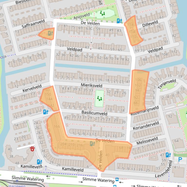 Kaart van postcodegebied 3124CP.