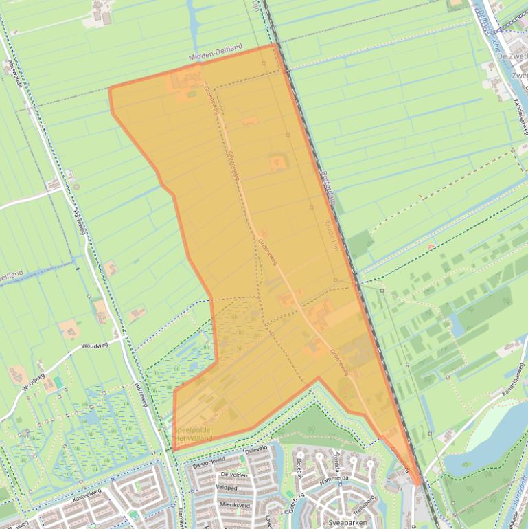 Kaart van postcodegebied 3124KA.