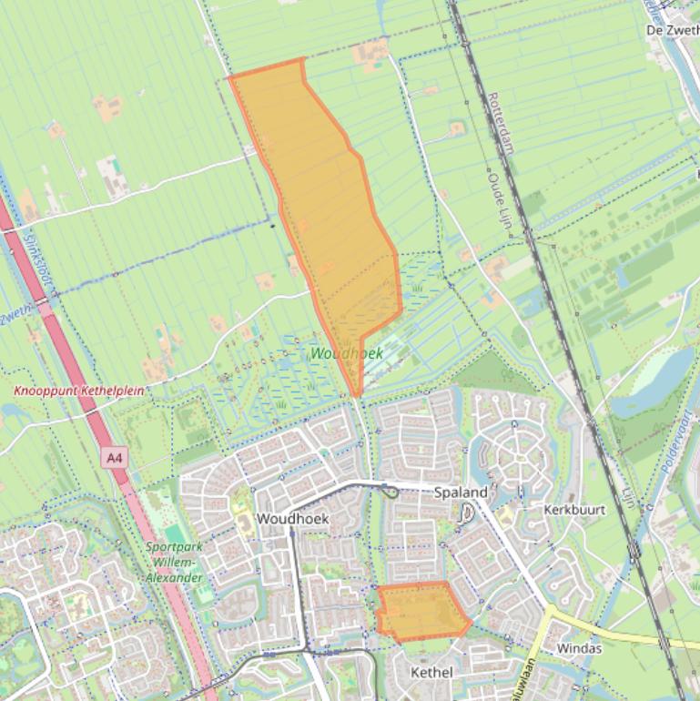 Kaart van postcodegebied 3124KB.