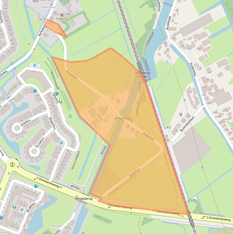 Kaart van postcodegebied 3124KC.