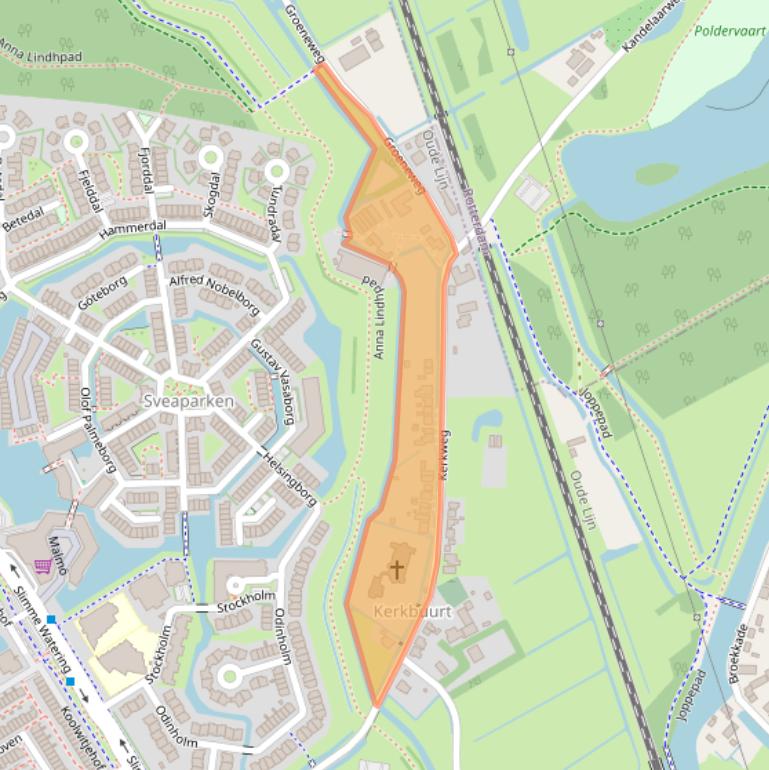 Kaart van postcodegebied 3124KD.