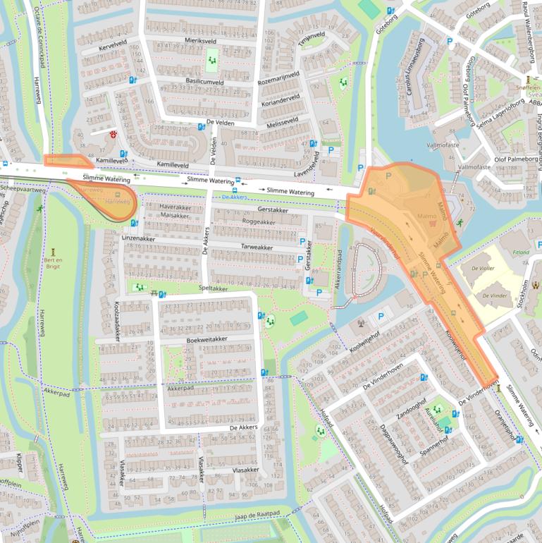 Kaart van postcodegebied 3124KH.