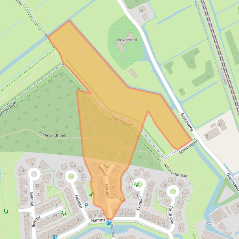 Kaart van postcodegebied 3124ND.