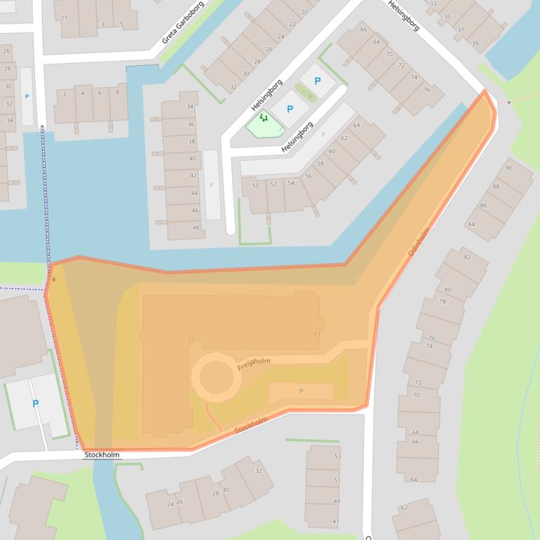 Kaart van postcodegebied 3124SB.
