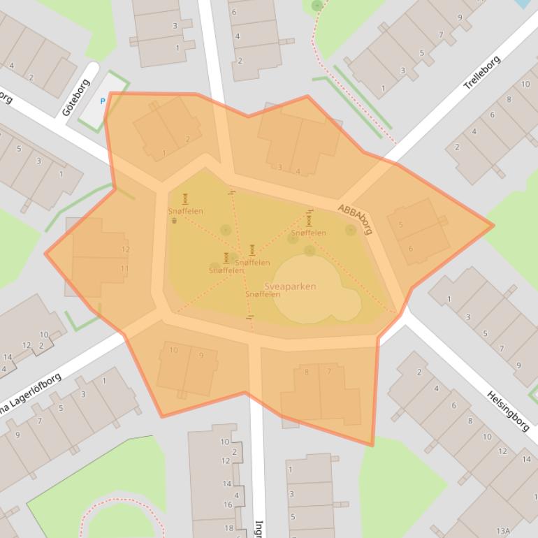 Kaart van postcodegebied 3124TA.